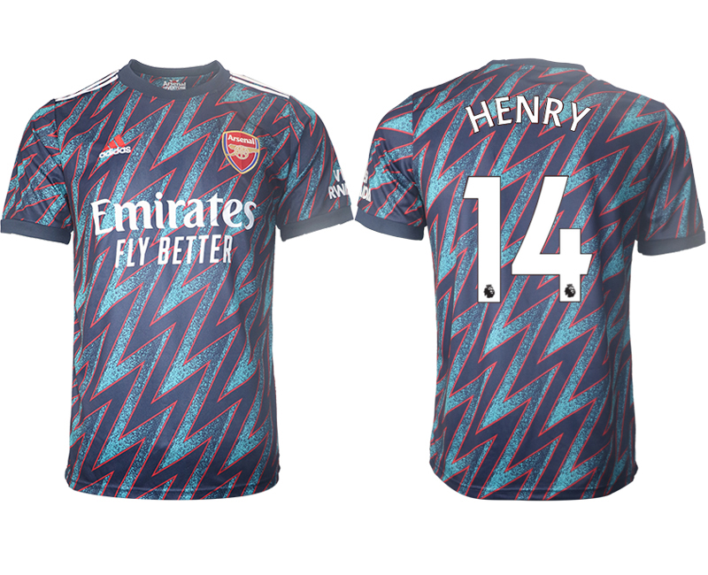 Cheap Men 2021-2022 Club Arsenal Second away aaa version blue 14 Soccer Jerseys